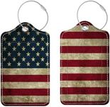 Luggage Tags for Suitcases, 2 Pack Cute PU Leather Suitcase Tag Identifiers TSA Approved with Stainless Steel Loop and Address Card for Baggage Tag for Cruise Airport Travel Essentials by Chelmon