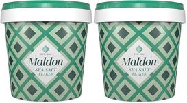 Maldon - Sea Salt Flakes, Unique Pyramid Shaped Salt Flakes, Perfect for a Wide Range of Dishes, Hand-Harvested for Four Generations, 570g Tub (Pack of 2)