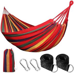 NXPZ Hamac de Camping Extérieur, Hamac Double 200x150cm, Capacité de Charge 250kg, avec Sac de Transport, Sangles en Nylon et Mousquetons, pour Camping, Jardin, Plage, Intérieur, Balcon, Voyage