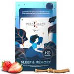 Indus Roots Sleep Gummies for Deep Sleep, With Melatonin 5mg and Ashwagandha, Helps in reducing stress, Improves Muscle Recovery for Men and Women, Vegan, Strawberry Flavor - 60 Gummies (Pack of 1)