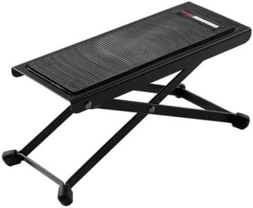 Gator Frameworks Ergonomic Guitar Foot Rest for Practice or Performing with (5) Height Adjustable Playing Positions and Rubberized Foot Pad for Comfort and Stability, (GFW-GTR-FOOTREST)