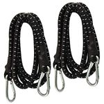 60" Bungee Rope with Carabina Hooks Cords Shock Elastic Clips x 2 TE821