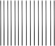 TOUCAN Staircase Iron Balusters (Box of 15) Stair Parts 1/2" Square Metal Balusters - Hollow Straight Staircase Metal Spindles (Real Satin Black), TFHB01