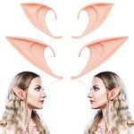 2 Styles 2 Pairs Elf Ears Cosplay Fairy Pixie Ears Soft Pointed Elven Ear Anime Party Dress Up Costume Halloween Accessories