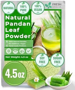 FRESHDRINKUS, Premium 4.5oz Pandan Leaf Powder, 100% Natural and Pure from Pandan Dried Leaves, Emerald Pandan Leaf Powder, Green Food Coloring Powder, No Additives, No Gluten, Vegan.