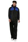 Evershine By SuperMen's Rainsuit With Eco -Freindly Hood Waterproof Pant and Carrying Pouch (PR 588-Black-XXL)