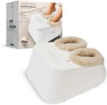Sharper Image Shiatsu Relax Luxe Foot Massager - Multi-Zone Compression Therapy for Heels, Arches & Balls, 3 Modes, Intensity Levels & Timer Settings, Ultra-Soft Padding Foot Massager with Heat