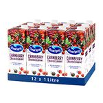 Ocean Spray Cranberry & Blackcurrant Juice Drink, 1L Carton (12-Pack)