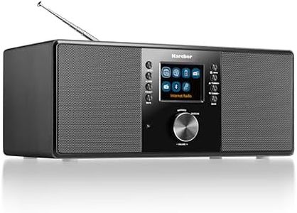 Karcher DAB 7000i Stereo Internet Radio (DAB+/FM, WLAN and Bluetooth, Colour Display, USB, AUX-in, 14 Watt, Alarm Clock, Headphone Jack, Digital Radio with Remote Control, Black)