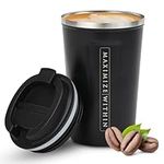 Maximize Within Vacuum Insulated 12oz Stainless Steel Travel Mug with Leakproof Lid, Coffee Cup for Hot and Cold Drinks, Reusable Tumbler for Office, Car, Travel, Indoor, Outdoor