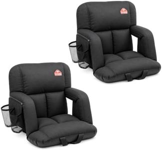 SUNNYFEEL Stadium Seat with Back Support Thick Cushion 6 Reclining Positions 264lbs Capacity Sofa Style Design with Side Pockets for Camping Beach Picnic Sports