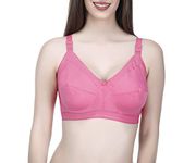 Viral Girl Women's Cotton Non-Padded Non-Wired Full Coverage Bra (Lightpink_50) (Pack of 1)