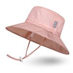 Ami&Li tots Super Lightweight Child Adjustable Ultrathin Sunhat for Baby Girl Boy Kids Toddler UPF 50, Pink, Large