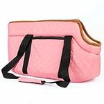 proudpet Quilted Pet Carrier Small Dog Handbag Cat Carry Bag (Pink)