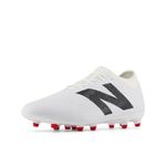 New Balance Unisex-Adult Tekela Magique Fg V4+ Soccer Shoe, White/Black/True Red, 13.5 Wide Women/12 Men