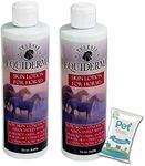 EQUIDERMA (2 Pack) Horse Skin Lotion for Rain Rot, Ringworm, Cannon Bone Scurf with 10ct Pet Faves Pet Wipes