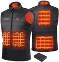 Gokozy Heated Vest for Men with 10000Mah Battery Pack, Heated Gilet Lightweight Heated Jacket and Waterproof Vest for Hunting/Hiking