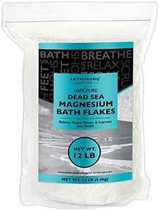 Aromasong Raw Magnesium Flakes from The Dead Sea, 12 LB - Muscle Relaxing Magnesium Chloride Bath Salts Soak for Headaches, Stress & Leg Discomfort