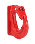 QWORK 11000 Lbs Heavy Duty Alloy Steel Lifting Hook, Weld-on Anchor Hook, Welding Hooks with Coating Welded on Equipment Providing a Lifting for Wrecker Crane Tractor