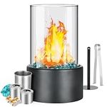 Tabletop Fire Pit with Glass, Indoo