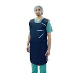 IS IndoSurgicals X Ray Lead Apron, Strap Type, Lead Equivalency 0.35mm