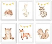 Nursery Prints - Set of Nursery Prints - Nursery Wall Picture - New Baby Print - Woodland Animals Prints - Watercolour Animal Print