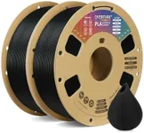 OVERTURE PLA Filament 1.75mm PLA 3D Printer Filament, 2kg Cardboard Spool (4.4lbs), Dimensional Accuracy +/- 0.02mm, Fit Most FDM Printer (Black 2-Pack)