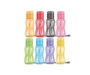 MILTON 8 pack 6 oz Kids Water Bottle for School Leak Free Flip Lid- Portable Small Sports Water Bottle for Adults Carry Strap Party Favors for Kids Treats Prizes Gifts Goodie Bag Stuffers Bulk Pack