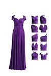 72styles Infinity Dress with Bandeau, Convertible Bridesmaid Dress, Long, Plus Size, Multi-Way Dress, Twist Wrap Dress, Purple, One size