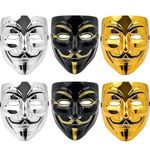 6pcs Halloween Mask V for Vendetta Hacker Mask Party Cosplay Masquerade