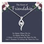 Shelucky Friendship Necklace Friendship Gifts for Women Best Friend Women Girls, The Knot of Friendship Best Friend Necklace