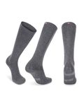 DANISH ENDURANCE Compression Socks Men & Women, Organic Cotton Flight Socks, Graduated Compression Socks, 14-18 mmHg, Unisex, 39-42, Grey