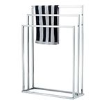 Taylor & Brown 3 Tier Freestanding Towel Rail Rack - Chrome Finish Stainless Steel Bar Rack Bath Towel Holder - Space Saving Cloth Holder Floor Bathroom Towel Organiser (W45 x D21.5 x H84.5cm)