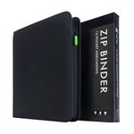 Vault X 12 Pocket Zip Binder, 480 Cards, Exo-Tec Material, 20 Side-Loading Pages (Black)