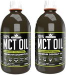 Natures Aid 100% MCT Oil - Premium Coconut Oil 500ml (Pack of 2)