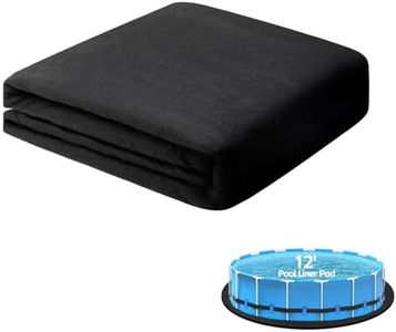 Iriisy Round Pool Liner Pad, Outdoor Swimming Pool Mat for Above Ground Pool, Pre-Cut Pool Liners for Protection, Thick Geotextile Pool Ground Pad, Puncture Prevention, Extend Liner Life