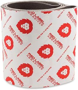 Red Label Abrasives 6 X 89 Inch 80 Grit Aluminum Oxide Multipurpose Sanding Belts for Woodworking, Leather, Rubber, Plastic & Light Metal Working, Belt Sander Paper 2 Pack