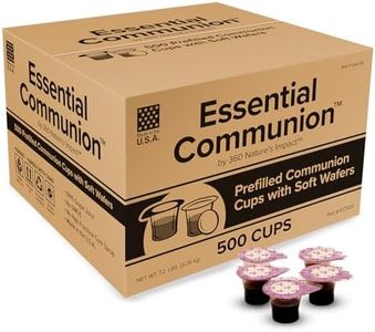 Prefilled Communion Cups and Wafer Set with Concord Grape Juice, Disposable Communion Elements for Church, Home, and Hospital Services, Holy Eucharist Supplies, 500 Count