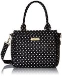 JuJuBe Be Classy Structured Multi-Functional Multi-Functional Diaper Bag/Purse, Legacy Collection - The Duchess - Black with White Polka Dots