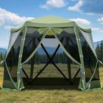 EVER ADVANCED Pop up Screen House Tent for Camping 11.5 x 9.8 ft, Instant Screened Gazebo Canopy with Netting, Portable Shelter Enclosure for Outdoor, Backyard