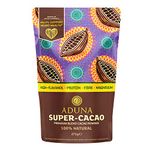 Aduna Super-Cacao Powder | Natural Raw African Cacao Powder for Cardiovascular Health | Ghanaian Low Cadmium Cacao | 275g Resealable and Recyclable Pack