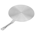 20cm/7.87'' Heat Diffuser for Gas Electric Stainless Steel Induction Ring Plate Converter Disc with Heatproof Handle (20cm) Heat Diffuser for Gas Stove,Induction Cook Adapter