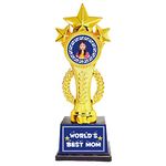 Gifts Bucket Birthday Gift for Mom Worlds Best Mom Star Award Trophy