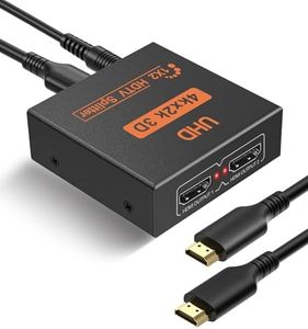 HDMI Splitter 1 in 2 Out - 2 Way Distributor HDMI Splitter Support 3D 4K 1080P - 1X2 HDMI Video Splitter, 2 Port HDMI Splitter For PS3/4, X-box, HDTV, Monitor, Projector