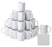 RelianceUK 24 Pack Sublimation Mugs Large Handle White Ceramic Mugs 11oz Heat Press Printing Personalized Mugs, Coffee Mugs and Tea Cups | Plain Mugs for Gifting Comes with Smash Proof Gift Box