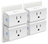 Kasa Smart Plug Mini 15A, Smart Home Wi-Fi Outlet Works with Alexa, Google Home & IFTTT, No Hub Required, UL Certified, 2.4G WiFi Only, 4-Pack(EP10P4), White