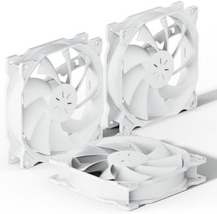 upHere gaming Ventilador de PC silencioso,120mm Ventilador para Ordenador,3 Pack (Blanco) 12WT3-3
