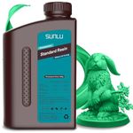 SUNLU 3D Printer Resin, Fast Curing Resin Standard Photopolymer 3D Printing Liquid, 405nm UV Rapid Resins for 4K/8K/10K LCD/DLP/SLA Resin 3D Printers, High Precision, Low Shrinkage, 1KG Green