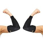 Thx4COPPER Elbow Compression Sleeve(2 Pack) - Copper Infused Support -Guaranteed Recovery Copper Elbow Brace-Idea for Workouts, Sports, Golfers, Tennis Elbow, Arthritis, Tendonitis-Medium