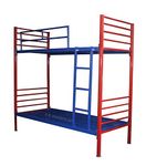 S. K. MODERN ART Metal Bunk Bed Without Storage Without Mattress (3 x 6 Feet, Red & Blue Powder Coated)